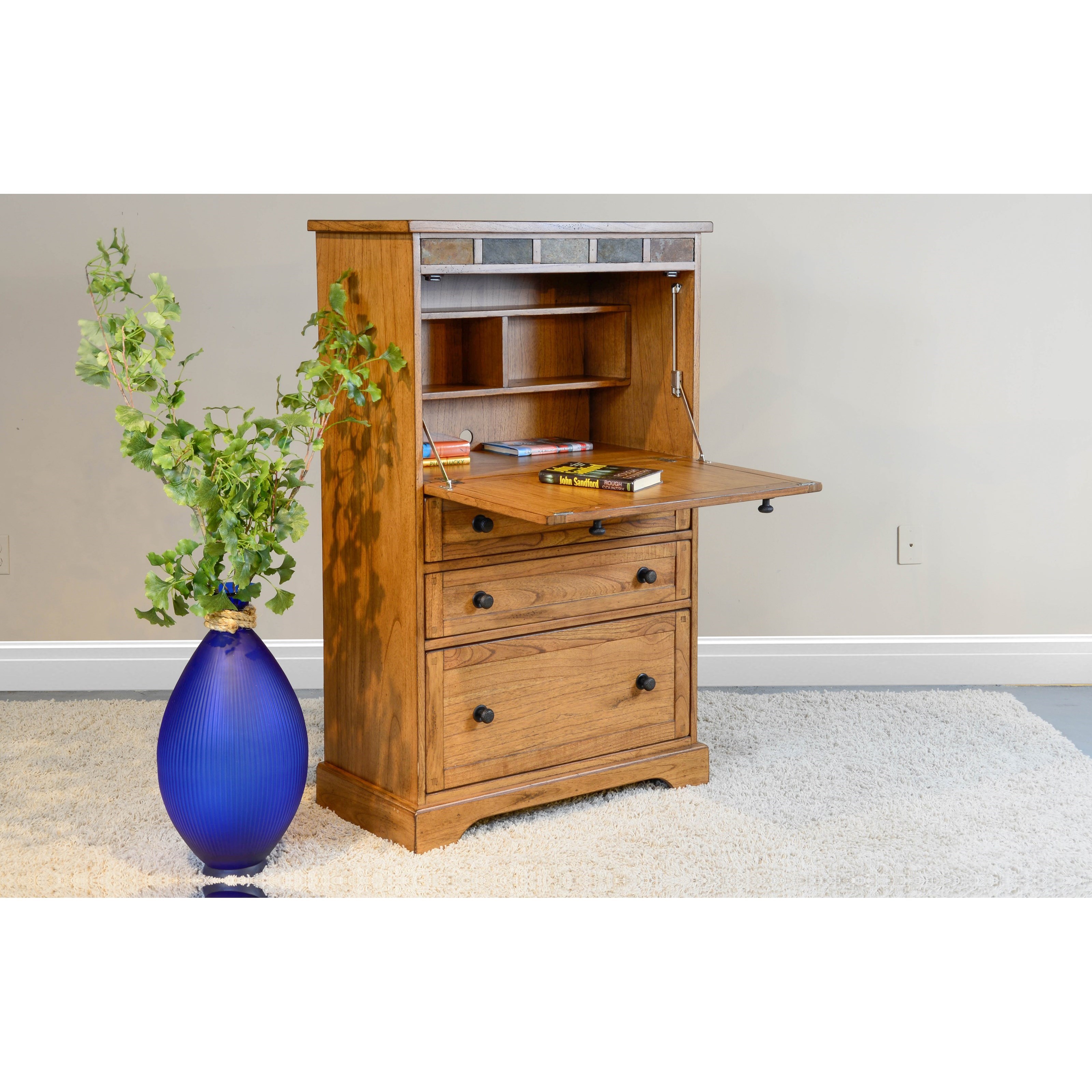285120196 Laptop Armoire with Drop Leaf Desk Top Sadler s Home